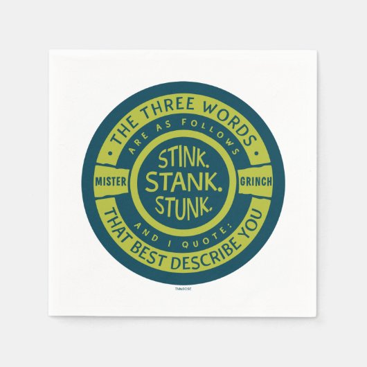 ミスターグリンチ |臭いスタンクスタンク スタンダードカクテルナプキン (正面)
