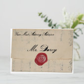 ミスターダーシーリージェンシーラブレター招待状 招待状 (スタンド正面)