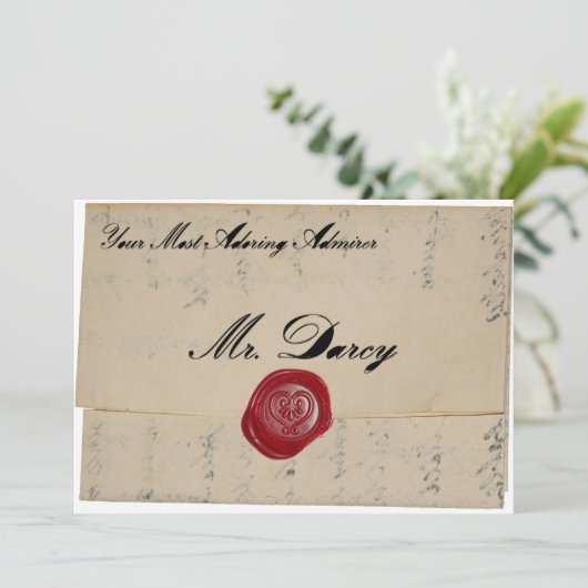 ミスターダーシーリージェンシーラブレター招待状 招待状 (スタンド正面)