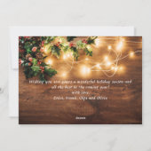 ミスタートーブランチクリスマスホリデーズグリーティング シーズンカード (裏面)