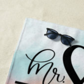 ミスターパーソナライズされた・アンド・ミセス・ビーチ・タオル・ハネムーン ビーチタオル (インサイチュ)