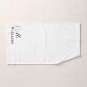 ミスターパーソナライズされた・ネーム・ホワイト・ブラック ハンドタオル (ハンドタオル)