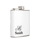 ミスターパーソナライズされた・ネーム・ホワイト・ブラック フラスク (右)