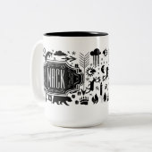 ミスターヒップスターディアベアキツネヴィンテージレトロ ツートーンマグカップ (正面左)