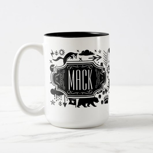 ミスターヒップスターディアベアキツネヴィンテージレトロ ツートーンマグカップ (左)