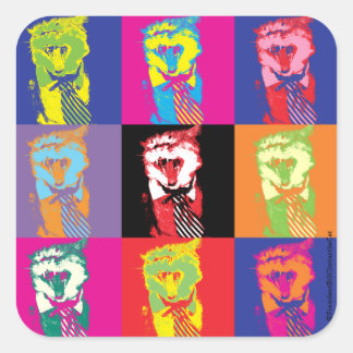 ミスターポップ・アートの転がプレジデントと一緒に！ スクエアシール