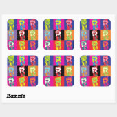 ミスターポップ・アートの転がプレジデントと一緒に！ スクエアシール (シート)