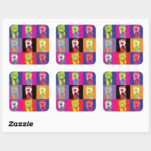 ミスターポップ・アートの転がプレジデントと一緒に! スクエアシール (シート)