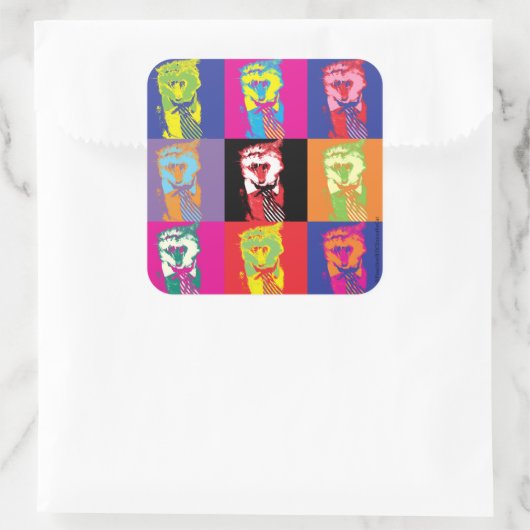 ミスターポップ・アートの転がプレジデントと一緒に！ スクエアシール (バッグ)