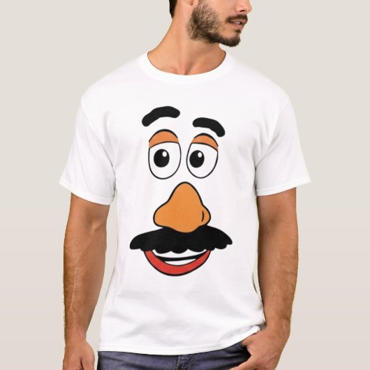 ミスターポテトおもしろ漫画の顔  Tシャツ (正面)