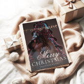 ミスターモダン&ミセス婚約写真クリスマスカード シーズンカード