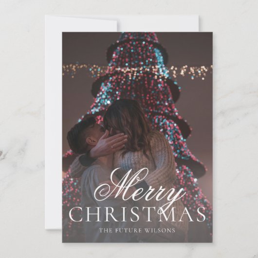 ミスターモダン&ミセス婚約写真クリスマスカード シーズンカード (正面)