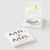 ミスターモダン&ミ結婚スターズストーンコースター ストーンコースター (横)