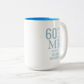 ミスターライト ファン 60回目の結婚記念日 ツートーンマグカップ (正面右)