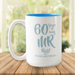 ミスターライト ファン 60th ダイヤモンド ウェディング記念日 ツートーンマグカップ