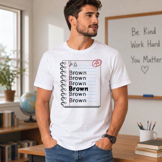 ミスター先生ノート名練習A+評価 トライブレンドTシャツ