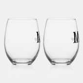 ミスター・アンド・パーソナライズされたミセス結婚 ステムなしワイングラス (右)