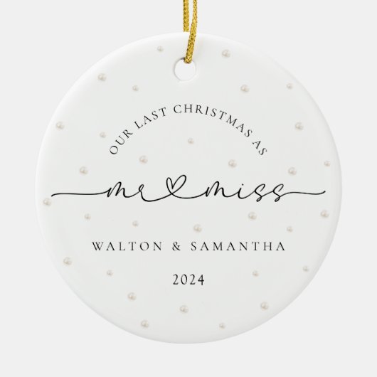 ミスター・アンド・パールの最後の恋しく思クリスマス セラミックオーナメント (正面)