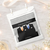 ミスター・アンド・ミスター・ゲイ結婚・オパーソナライズされたレンジブルー フェイバーバッグ (クリップ留めされた状態)