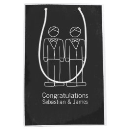 ミスター・アンド・ミスター・ドードル・グロームス結婚ズパーソナライズされた ミディアムペーパーバッグ
