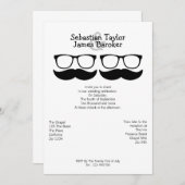 ミスター・アンド・ミスター・口ひげとグラス結婚ズ 招待状 (正面/裏面)