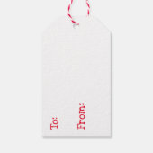 ミスター・アンド・ミセスクロースベーキングクッキーカスタムクリスマス ギフトタグ (裏面)