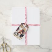 ミスター・アンド・ミセスクロースベーキングクッキーカスタムクリスマス ギフトタグ (より糸付き)