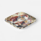 ミスター・アンド・ミセスクロースベーキングクッキーカスタムクリスマス ペーパープレート (傾斜あり)