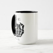 ミスター・アンド・ミセスゴシック花嫁スケルトンハンド婚約Gif マグカップ (正面左)