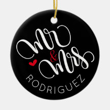 ミスター・アンド・ミセスパーソナライズされたズの結婚オーナメント