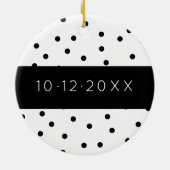 ミスター・アンド・ミセスパーソナライズされたズの結婚オーナメント セラミックオーナメント (裏面)