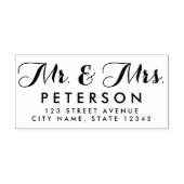 ミスター・アンド・ミセスパーソナライズされた・ゴム・スタンプ セルフインキングスタンプ (デザイン)
