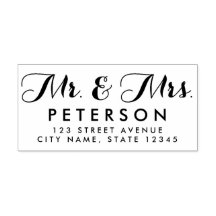 ミスター・アンド・ミセスパーソナライズされた・ゴム・スタンプ