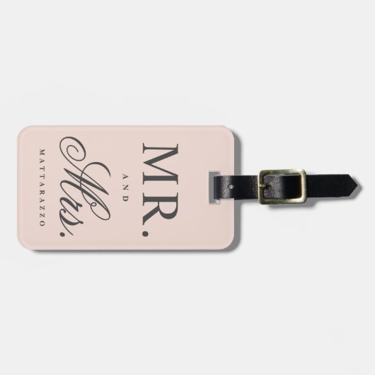 ミスター・アンド・ミセス新結婚荷物タグ ラゲッジタグ (正面横)