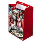 ミスター・アンド・ミセス条項かわいいクリスマス ミディアムペーパーバッグ (正面アングル)