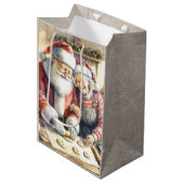 ミスター・アンド・ミセス条項かわいいクリスマス ミディアムペーパーバッグ (正面アングル)