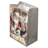 ミスター・アンド・ミセス条項かわいいクリスマス ミディアムペーパーバッグ (裏面アングル)