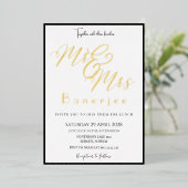 ミスター・アンド・ミセス王室のズ結婚・フォイル招待状 箔招待状 (立ち正面)