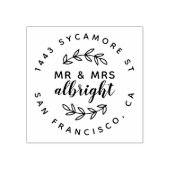 ミスター・アンド・ミセス素朴・結婚したカップル差出人住所 ラバースタンプ (インプリント)
