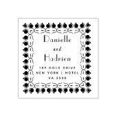 ミスター・アンド・ミセス結婚ズのカスタム差出人住所 ラバースタンプ (インプリント)