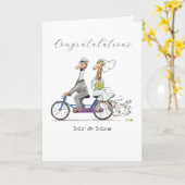 ミスター・アンド・ミセス結婚ズ カード (黄色い花)