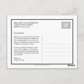 ミスター・アンド・ミセス結婚ズ・サンキューカード – ブラウン ポストカード (裏面)