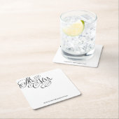 ミスター・アンド・ミセス結婚・コースター スクエアペーパーコースター (インサイチュ)