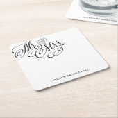 ミスター・アンド・ミセス結婚・コースター スクエアペーパーコースター (アングル)