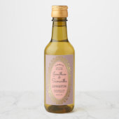 ミスター・アンド・ミセス金ゴールドリースカップルのシャワーバラ ワインラベル (正面)