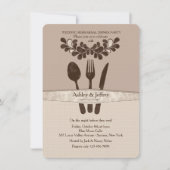 ミスター・アンド・ミセス食器類リハーサル・ディナー・パーティー 招待状 (正面)