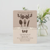 ミスター・アンド・ミセス食器類リハーサル・ディナー・パーティー 招待状 (スタンド正面)