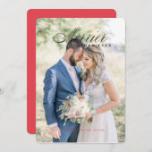 ミスター・アンド・ミセス・たった今結婚しました初めてのクリスマス 招待状 (正面/裏面)