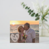 「ミスター・アンド・ミセス」の結婚または駆け落ち告知 案内ポストカード (スタンド正面)