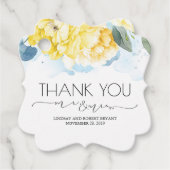 ミスター・アンド・ミセス・イエローとブルーのフローラありがとう フェイバータグ (正面)